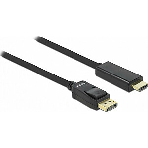 Delock DisplayPort — HDMI kabelis 2 m, melns (82587)