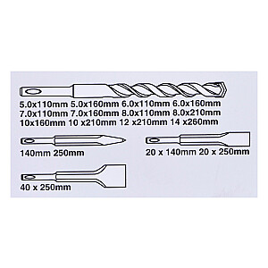 SDS Makpac B-53877 Набор сверл и зубил Makita
