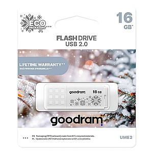 GOODRAM FLASHDRIVE 16GB UME2-WINTER WHITE USB 2.0