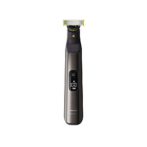 Philips OneBlade Pro 360 Face and Body QP6651/61, 14-length precision comb, Wet and Dry use, LED digital display