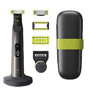 Philips OneBlade Pro 360 Face and Body QP6651/61, 14-length precision comb, Wet and Dry use, LED digital display