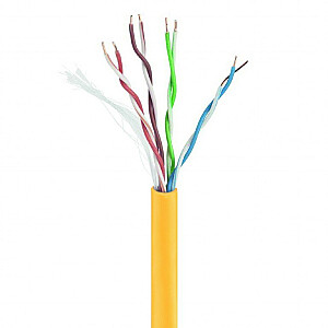 Tīkla kabelis Gembird UPC-5004E-SOL-Y Yellow 305 m Cat5e U/UTP (UTP)