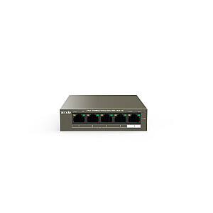 Tīkla slēdzis Tenda TEF1105P-4-63W-EU Fast Ethernet (10/100) Power over Ethernet (PoE) Melns