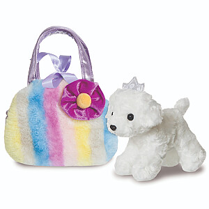AURORA Fancy Pals Плюш - Собака в фиолетовой сумке, 20 см