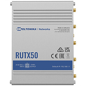 Teltonika INDUSTRIAL 5G ROUTER RUTX50 802.11ac, 867 Mbit/s, 10/100/1000 Mbps Mbit/s, Ethernet LAN (RJ-45) ports 5, Mesh Support Yes, MU-MiMO Yes, 5G, Antenna type Internal