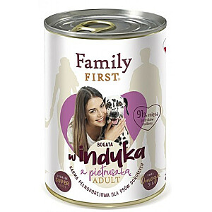 FAMILY FIRST Junior Turcija ar burkāniem - Mitrā suņu barība - 400 g