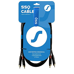 SSQ RCARCA1 SS-1431 Кабель 2x RCA - 2x RCA 1 м Черный