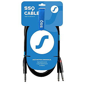 SSQ JSJM1 SS-1452 Кабельный разъем Stereo - 2x Jack Mono 1 м Черный