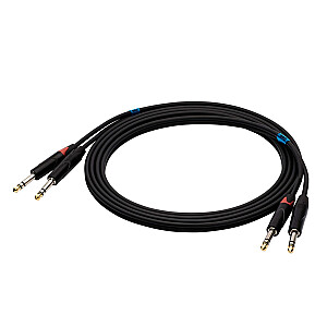 SSQ JSJS5 SS-1459 kabelis 2x jack Stereo - 2x Jack Stereo 5 m melns