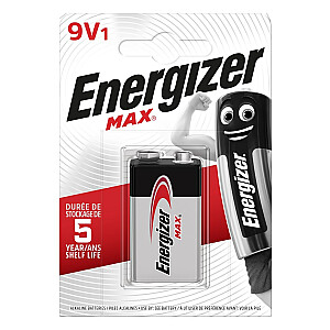 Energizer Max 426660 Akumulators 9V 6LR61, 1 gab., Eko iepakojums