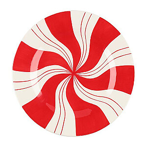 Šķīvis Winteria carousel 20cm balts, sarkans 621769-3
