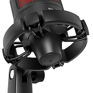 Vadu spēļu mikrofons SAVIO ar fona apgaismojumu, statīvs, USB, SONAR PRO