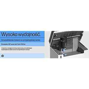 Принтер HP LaserJet Tank 1504w, черно-белый, принтер для бизнеса, печать, компактный размер; Энергоэффективный; Двухдиапазонный Wi-Fi