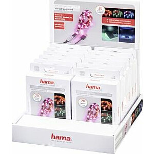 Светодиодная лента Hama USB-СВЕТОДИОДНАЯ ЛЕНТА СО ВСТРОЕННЫМ ДРАЙВЕРОМ, RGB, 1M, DISPLAY 12 ШТ.