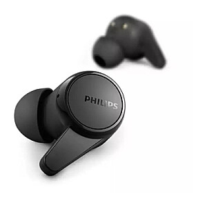 Philips True Wireless Headphones TAT1207BK/00, IPX4 splash/sweat resistant, Up to 18 hours play time, Black
