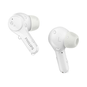 Philips True Wireless Headphones TAT3217WT/00, водонепроницаемость IPX5, до 26 часов в режиме воспроизведения, чистое качество связи, белые