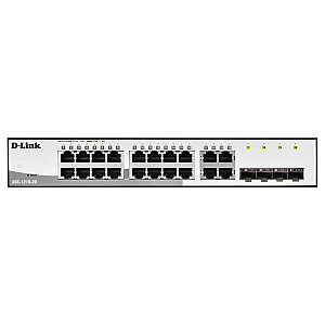D-link-16 10/100/1000 Base-T ports ar 4 1000 bāzes portiem