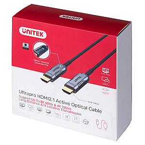 UNITEK C11028DGY Оптический кабель HDMI, 15 м