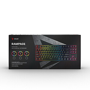 Механическая клавиатура Savio Rampage Outemu Blue, защита от ореолов, RGB, черный