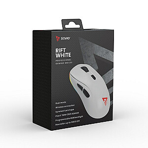 Savio RIFT WHITE spēļu pele RGB Dual Mode
