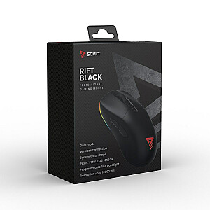 Savio RIFT BLACK spēļu pele RGB Dual Mode