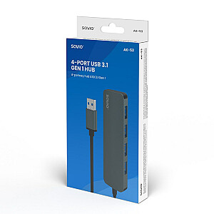 Концентратор SAVIO 4 x USB-A 3.1 Gen 1 AK-53