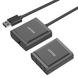 UNITEK Y-2516 USB 2.0 480 Mbps interfeisa centrmezgls, melns