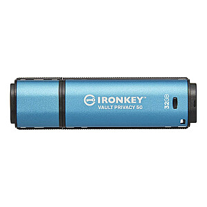 Kingston Technology IronKey Vault Privacy 50 Флэш-накопитель USB 32 ГБ USB Type-A 3.2 Gen 1 (3.1 Gen 1) Синий