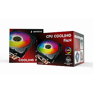 Gembird CPU-HURACAN-ARGB-X140 Вентилятор охлаждения процессора, 12 см, 100 Вт, многоцветный светодиод, 4 контакта