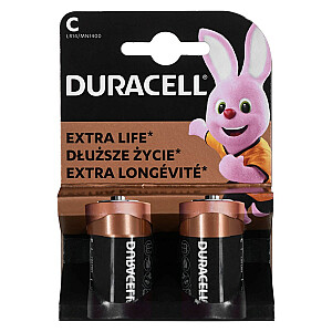 Duracell 2 LR14 C Vienreizējās lietošanas sārma baterija