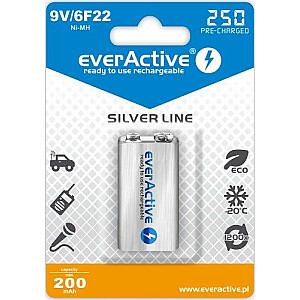 everActive Akumulator Silver Line 9V Block 250mAh 1szt.