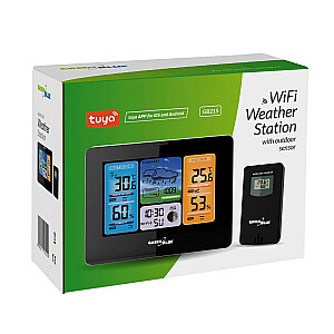 Беспроводная WiFi метеостанция Открытый датчик Календарь Барометр Tuya Smart App IPX4