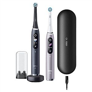 Oral-B Electric Toothbrush iO 9 Series Duo Rechargeable, For adults, Number of brush heads included 2, Black Onyx/Rose, Number of teeth brushing modes 7