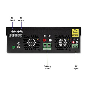 Qoltec 53876 Off-grid hibrīds saules invertors 2,4kw | 80A | MPPT | Sinus