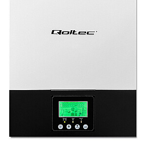 Qoltec 53876 Off-grid hibrīds saules invertors 2,4kw | 80A | MPPT | Sinus