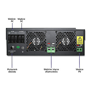 Qoltec 53886 Off-Grid 3.5kW hibrīda saules enerģijas pārveidotājs | 100A | 24V | MPPT | Sinus