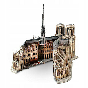 Kubiskā jautra 3D mīkla Parīzes Dievmātes katedrāle