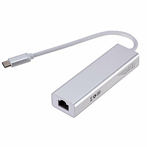 RoGer AD15642 USB-C Hubs - Sadalītājs 3 x USB 3.0 / RJ45