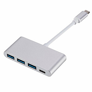 RoGer AD15641 USB-C Hubs - Sadalītājs 3 x USB 3.0 / USB-C Uzlāde