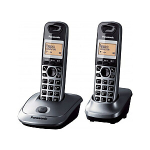 Panasonic KX-TG2512 DECT tālrunis pelēks zvanītāja ID