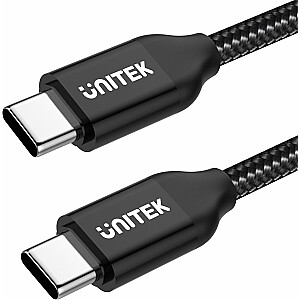 USB Unitek mobilais kabelis 2M PD USB C 100W kabelis (C14059BK)