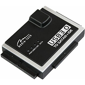 Карман Media-Tech USB 3.0 - SATA + ATA черный (MT5100)
