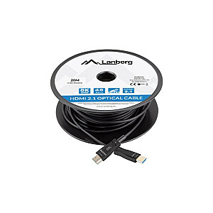 Оптический кабель Lanberg CA-HDMI-30FB-0200-BK HDMI M/M 20м v2.1 8K AOC
