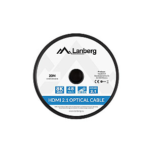 Оптический кабель Lanberg CA-HDMI-30FB-0200-BK HDMI M/M 20м v2.1 8K AOC