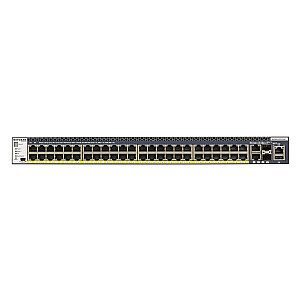 Netgear M4300-48G-PoE+ barošanas avots 1000 W Pārvaldīts L2/L3/L4 Gigabit Ethernet (10/100/1000) Power over Ethernet (PoE) 1U, melns