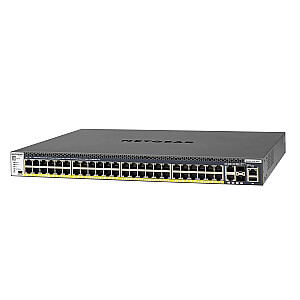 Netgear M4300-48G-PoE+ Блок питания 1000 Вт Управляемый L2/L3/L4 Gigabit Ethernet (10/100/1000) Power over Ethernet (PoE) 1U, черный