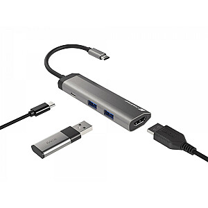NATEC Fowler Slim Wired USB 3.2 Gen 1 (3.1 Gen 1) Type-C, черный, хром
