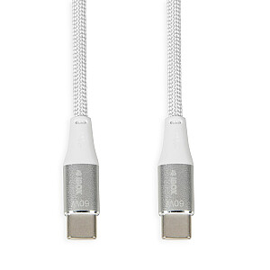 iBOX IKUTC USB-C kabelis 60W 1m Balts
