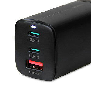 iBOX C-65 Black, универсальное зарядное устройство GaN 65 Вт