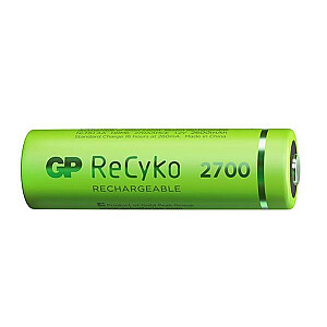 4x AA/R6 GP ReCyko 2700 sērijas Ni-MH 2600mAh uzlādējamās baterijas